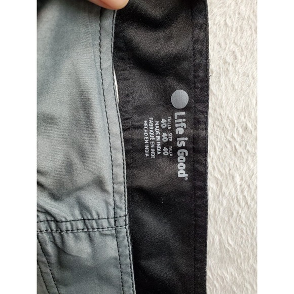 Life is Good Board Shorts Men Size 40 Gray Aztec Print Polyester Logo Drawstring - Picture 7 of 8